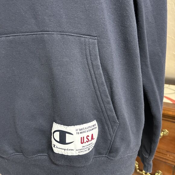 Champion Women’s  Legacy Sport Tech  Hooded Sweatshirt W/arm Strips Size Small - Picture 3 of 8
